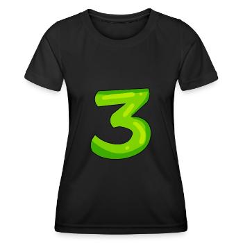 Digit 3 green - Women's Functional T-Shirt - black - Front - AI Model Female 172 light (172cm)