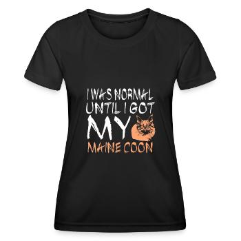 Maine coon - Women's Functional T-Shirt - black - Front - AI Model Female 172 light (172cm)