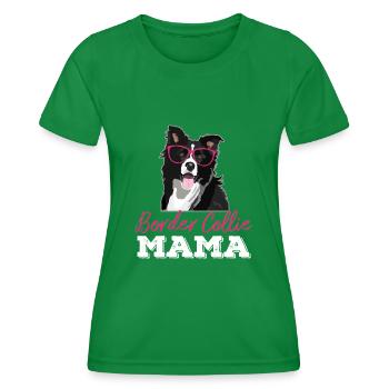 Border Collie Besitzer Mutter Geschenk Brille - Frauen Funktions-T-Shirt - Kelly Green - Vorne - AI Model Female 172 dark (172cm)