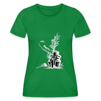 Japon Asie Bamboo Sun Kanji simple nature - T-shirt sport Femme - vert - Devant - AI Model Female 172 dark (172cm)