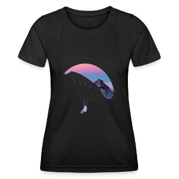 Paragliding - Women's Functional T-Shirt - black - Front - AI Model Female 172 light (172cm)