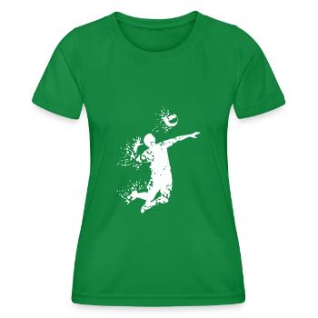 volleyball - Women's Functional T-Shirt - kelly green - Front - AI Model Female 172 dark (172cm)