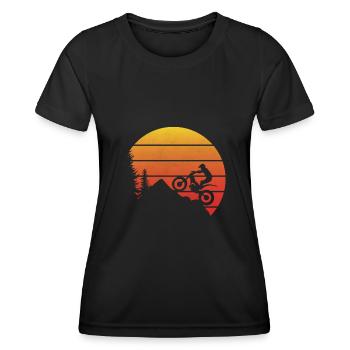 Moto Trial - Frauen Funktions-T-Shirt - Schwarz - Vorne - AI Model Female 172 light (172cm)
