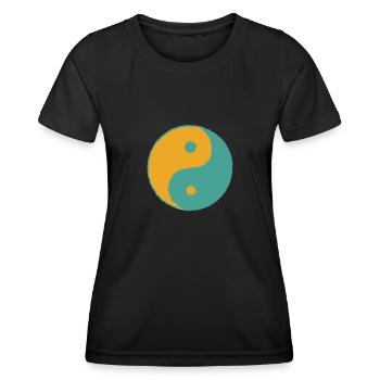 Tai Chi Chuan Yin Yang - Women's Functional T-Shirt - black - Front - AI Model Female 172 light (172cm)