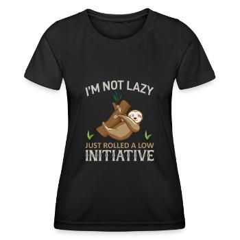 Sloth Sloth funny saying - Women's Functional T-Shirt - black - Front - AI Model Female 172 light (172cm)