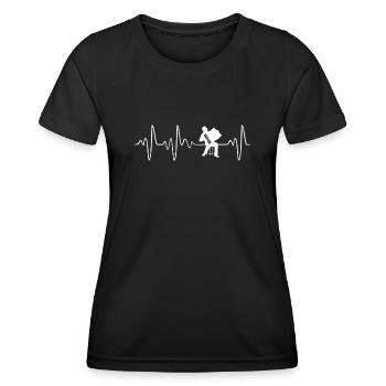 Accordion Heartbeat - T-shirt sport Femme - noir - Devant - AI Model Female 172 light (172cm)
