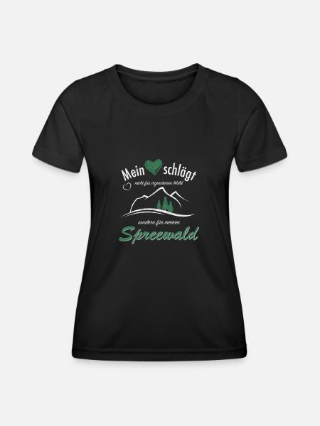 Spreewald Brandenburg Wald Wandern Geschenkidee - Frauen Funktions-T-Shirt - Schwarz