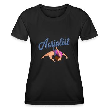 Aerialer Dance, Aerialer Dance Luftsport, Aerial - T-shirt sport Femme - noir - Devant - AI Model Female 172 light (172cm)