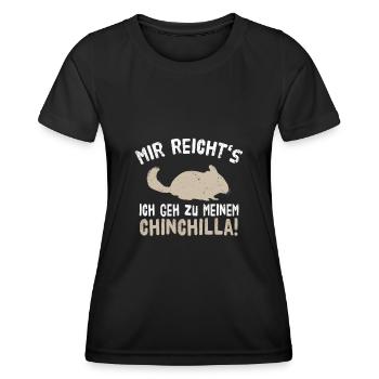 Chinchilla - Frauen Funktions-T-Shirt - Schwarz - Vorne - AI Model Female 172 light (172cm)