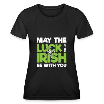 Irland - Frauen Funktions-T-Shirt - Schwarz - Vorne - AI Model Female 172 light (172cm)