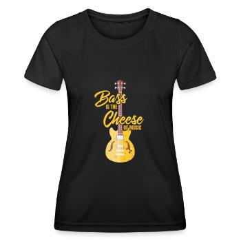 Bass ist der Käse der Musik - Frauen Funktions-T-Shirt - Schwarz - Vorne - AI Model Female 172 light (172cm)
