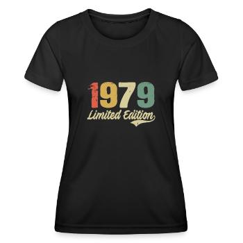 43rd birthday 43 years gift born in 1979 - Women's Functional T-Shirt - black - Front - AI Model Female 172 light (172cm)