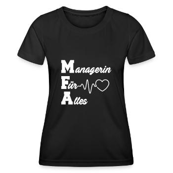 MFA Arzthelferin Medizinische Fachangestellte - Frauen Funktions-T-Shirt - Schwarz - Vorne - AI Model Female 172 light (172cm)