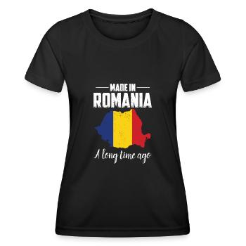 Romania Home | Romanian Romanian Country Gift - Women's Functional T-Shirt - black - Front - AI Model Female 172 light (172cm)