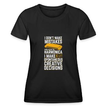 Harmonica harmonica cadeau - T-shirt sport Femme - noir - Devant - AI Model Female 172 light (172cm)