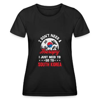 South Korea Therapy South Korea Retro Gift - Women's Functional T-Shirt - black - Front - AI Model Female 172 light (172cm)