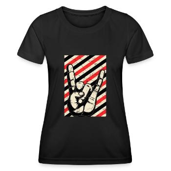 Vintage Punkrock Punks Punk - T-shirt sport Femme - noir - Devant - AI Model Female 172 light (172cm)
