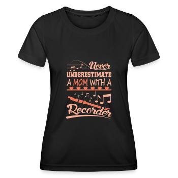Recorder Nut - Women's Functional T-Shirt - black - Front - AI Model Female 172 light (172cm)