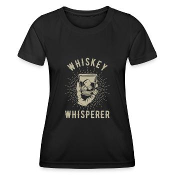 Whisky Cadeaux Whiskey Whisperer - T-shirt sport Femme - noir - Devant - AI Model Female 172 light (172cm)