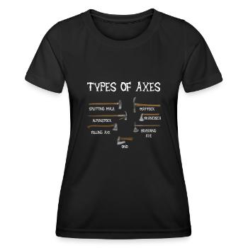 Types of Axes, Axe, Viking, Viking, Nordic - Women's Functional T-Shirt - black - Front - AI Model Female 172 light (172cm)