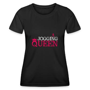 Jogging Queen - T-shirt sport Femme - noir - Devant - AI Model Female 172 light (172cm)