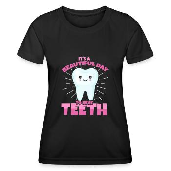 Zahnarzt und Zahnarzthelfer - Frauen Funktions-T-Shirt - Schwarz - Vorne - AI Model Female 172 light (172cm)