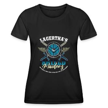 Wikinger Lagertha Bouclier Vierges - T-shirt sport Femme - noir - Devant - AI Model Female 172 light (172cm)