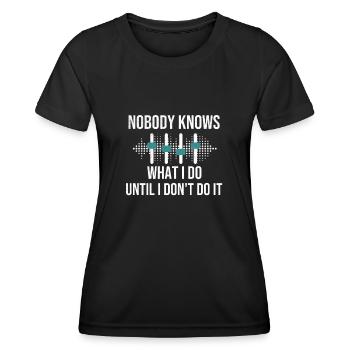 Sound Engineer Gift Sound Engineer Sound Engineer - Women's Functional T-Shirt - black - Front - AI Model Female 172 light (172cm)