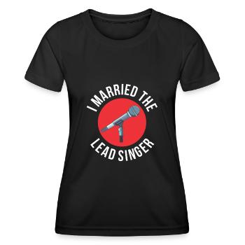 Lead Singer Chanteur Chanteuse Chanteuse Chanter Musique Karaoké - T-shirt sport Femme - noir - Devant - AI Model Female 172 light (172cm)