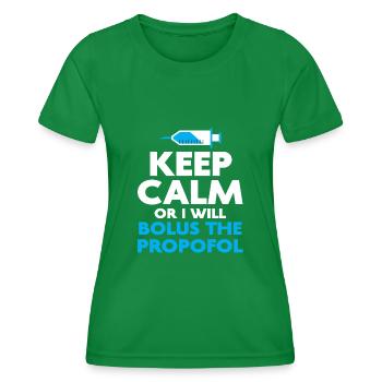 Propofol anesthesia anesthesiology anesthesiologist - Women's Functional T-Shirt - kelly green - Front - AI Model Female 172 dark (172cm)