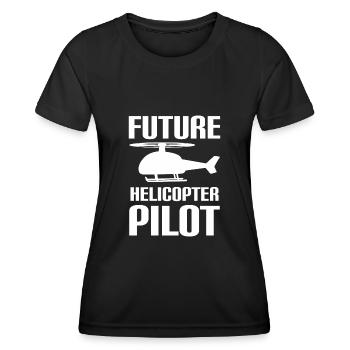 Future Helicopter Pilot Family Kids Pilots - Women's Functional T-Shirt - black - Front - AI Model Female 172 light (172cm)