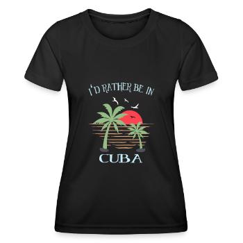 Cuba - T-shirt sport Femme - noir - Devant - AI Model Female 172 light (172cm)