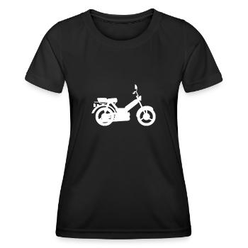 Mobylette Cyclomoteur Mobylette Passionné de mobylette - T-shirt sport Femme - noir - Devant - AI Model Female 172 light (172cm)