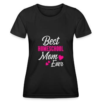Meilleur Homeschool Mom Ever - T-shirt sport Femme - noir - Devant - AI Model Female 172 light (172cm)