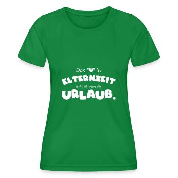 Elternzeit frischgebacken Papa Kollege Geschenk - Frauen Funktions-T-Shirt - Kelly Green - Vorne - AI Model Female 172 dark (172cm)