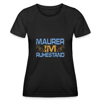 Maurer Rente - Frauen Funktions-T-Shirt - Schwarz - Vorne - AI Model Female 172 light (172cm)