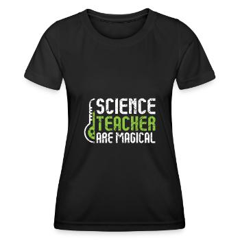 Science Professeur Science - T-shirt sport Femme - noir - Devant - AI Model Female 172 light (172cm)