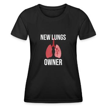 New lung | Lung Transplant Gift - Women's Functional T-Shirt - black - Front - AI Model Female 172 light (172cm)