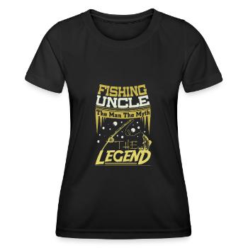 Oncle Fischer - T-shirt sport Femme - noir - Devant - AI Model Female 172 light (172cm)