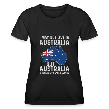 Australien Australier Flagge Fahne Urlaub Spruch - Frauen Funktions-T-Shirt - Schwarz - Vorne - AI Model Female 172 light (172cm)