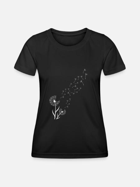 Pusteblume - Frauen Funktions-T-Shirt - Schwarz