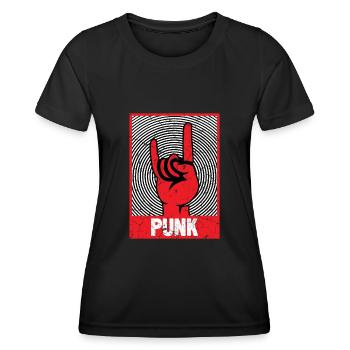 Le punk du Diable Punk - T-shirt sport Femme - noir - Devant - AI Model Female 172 light (172cm)