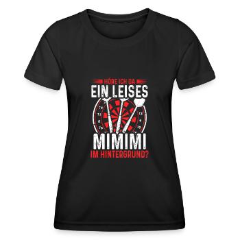 Lustiges Darts Profi MiMiMi Dartscheibe Retro Dart - Frauen Funktions-T-Shirt - Schwarz - Vorne - AI Model Female 172 light (172cm)
