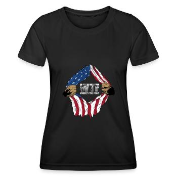 Fishing - Frauen Funktions-T-Shirt - Schwarz - Vorne - AI Model Female 172 light (172cm)