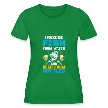 Fishing - Frauen Funktions-T-Shirt - Kelly Green - Vorne - AI Model Female 172 dark (172cm)
