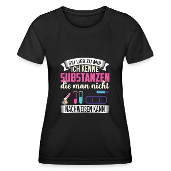 Apothekerin sei nett zu mir - Frauen Funktions-T-Shirt - Schwarz - Vorne - AI Model Female 172 light (172cm)