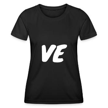 Paar Teamshirt - Frauen Funktions-T-Shirt - Schwarz - Vorne - AI Model Female 172 light (172cm)