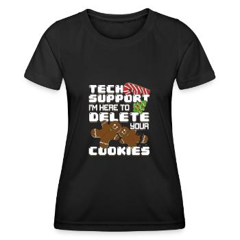 Computer PC IT-Support Mitarbeiter Geschenk - Frauen Funktions-T-Shirt - Schwarz - Vorne - AI Model Female 172 light (172cm)