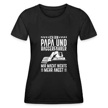 Bauarbeiter Bagger Geschenk Baggerfahrer - Frauen Funktions-T-Shirt - Schwarz - Vorne - AI Model Female 172 light (172cm)