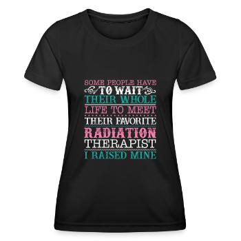 Stolze Strahlung Therapeut Eltern Shirts - Frauen Funktions-T-Shirt - Schwarz - Vorne - AI Model Female 172 light (172cm)